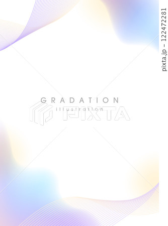 曲線とグラデーションの背景_青&紫_2 122472281