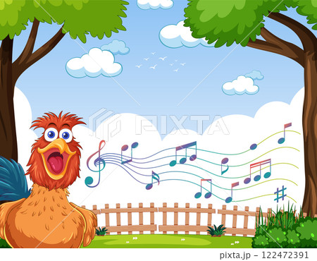 Joyful Bird Singing in Nature Joyful Bird Singing in Nature 122472391