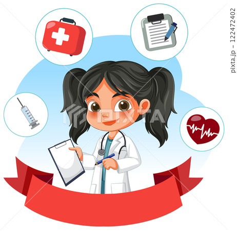 Young Doctor with Medical Icons Young Doctor with Medical Icons 122472402