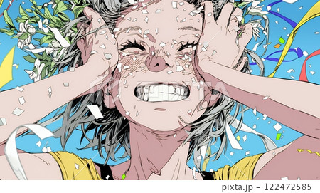 嬉しくて目を開けることができません