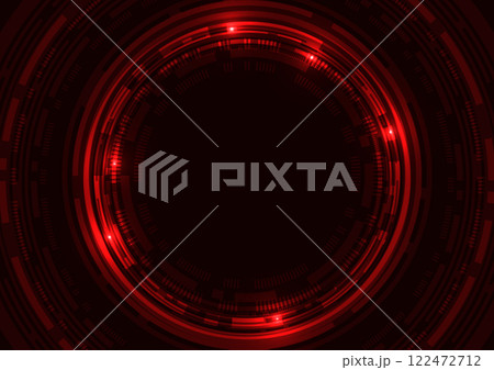 Technology dark red len circle abstract background  122472712