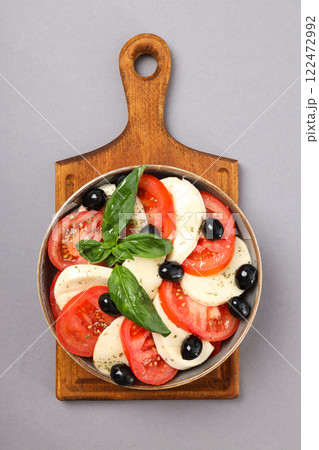 Salad Caprese, concept of tasty and delicious food 122472992