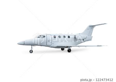 Modern executive airplane isolated on white background 122473412