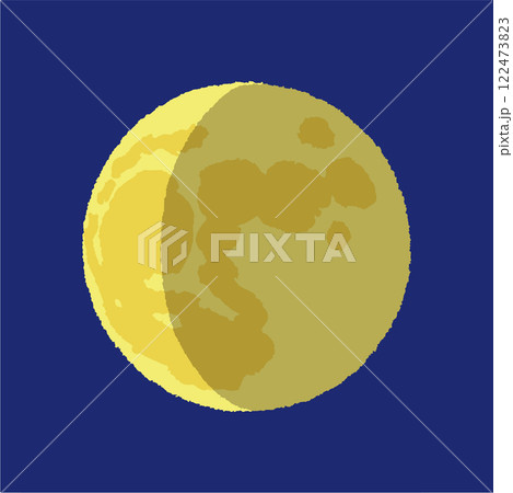 アナログ手描き風の月 アナログ手描き風の月 122473823