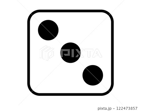サイコロの三の目 122473857