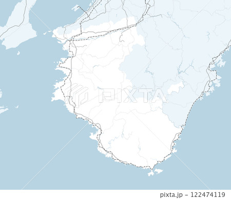 日本の和歌山県と隣接する都道府県を含む、シンプルなロードマップ 日本の和歌山県と隣接する都道府県を含む、シンプルなロードマップ 122474119