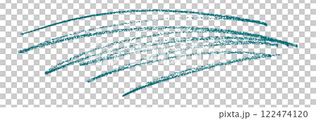 green pencil strokes isolated on transparent background 122474120