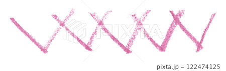 pink pencil strokes isolated on transparent background 122474125
