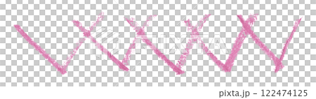 pink pencil strokes isolated on transparent background 122474125