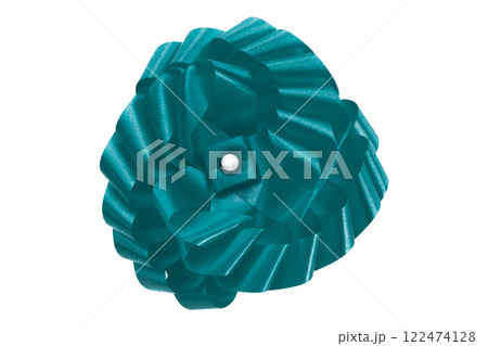 green ribbon on isolated on transparent background. 122474128