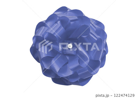 purple ribbon on isolated on transparent background. 122474129