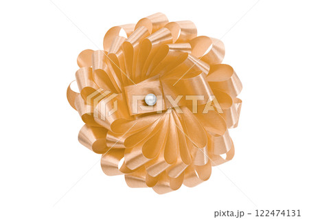 orange ribbon on isolated on transparent background. orange ribbon on isolated on transparent background. 122474131