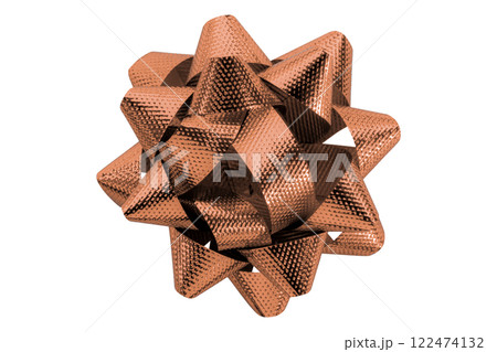 brown ribbon on isolated on transparent background. brown ribbon on isolated on transparent background. 122474132
