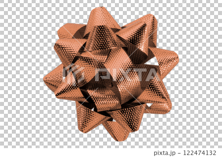 brown ribbon on isolated on transparent background. brown ribbon on isolated on transparent background. 122474132