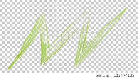 green pencil strokes isolated on transparent background 122474135