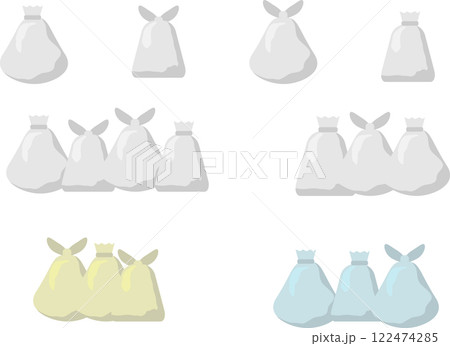 色々なゴミ袋のイラスト素材セット 122474285