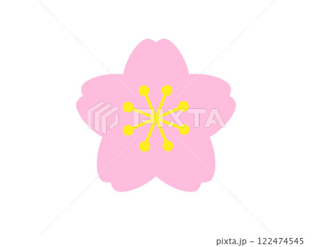 桜の花のアイコンのイラスト 桜の花のアイコンのイラスト 122474545