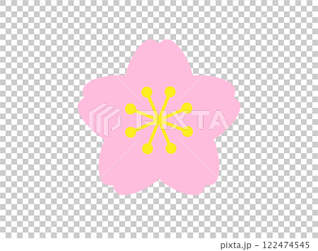 桜の花のアイコンのイラスト 桜の花のアイコンのイラスト 122474545