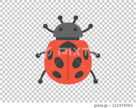 Illustration of ladybug icon 122474563