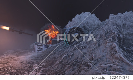 攻撃される基地 122474575