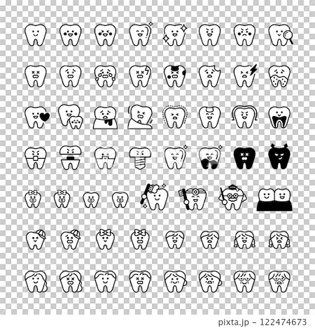 Tooth icon set_7 122474673