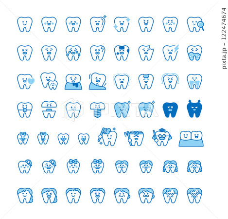 歯のアイコンセット_8 122474674