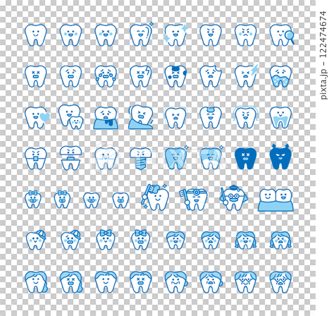 牙齒圖示 set_8 牙齒圖示 set_8 122474674