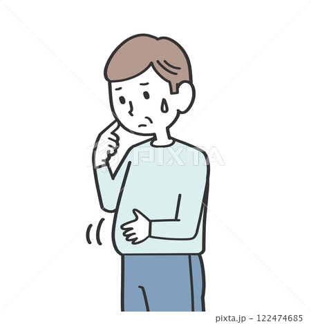 腹囲が気になる男性 腹囲が気になる男性 122474685