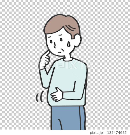 腹囲が気になる男性 腹囲が気になる男性 122474685