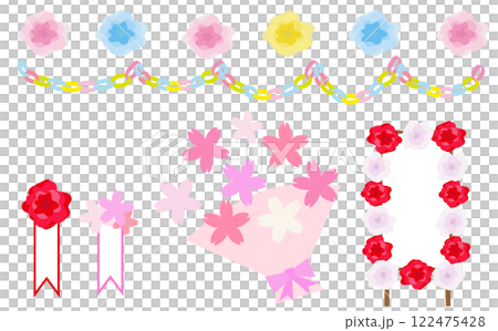 入學儀式裝飾框架插圖 122475428