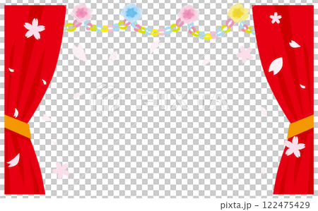 Entrance ceremony decorative frame illustration 122475429