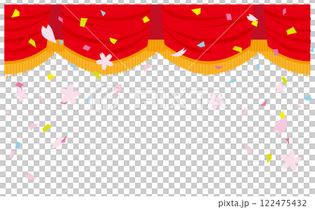 入学式の装飾フレームイラスト 122475432