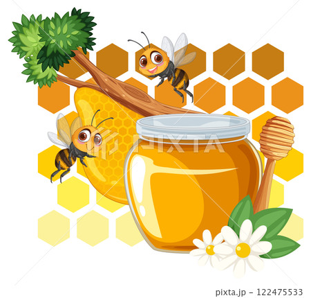Bees and Honey: Nature's Sweet Harmony 122475533