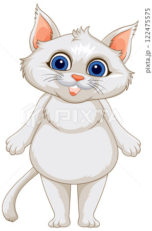 Cute Cartoon Cat with Big Eyes Cute Cartoon Cat with Big Eyes 122475575