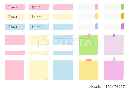 付箋とメモ用紙のセット 122476937