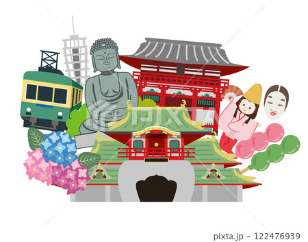 鎌倉と江ノ島 観光 旅行 鎌倉と江ノ島 観光 旅行 122476939