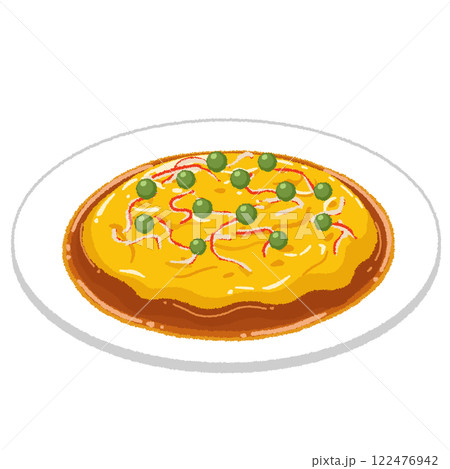 かに玉のイラスト 122476942