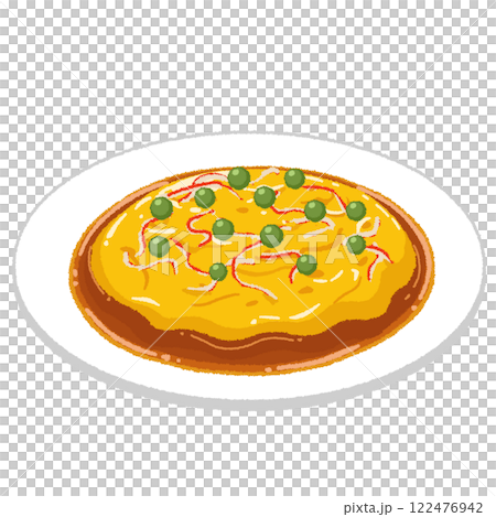 かに玉のイラスト 122476942