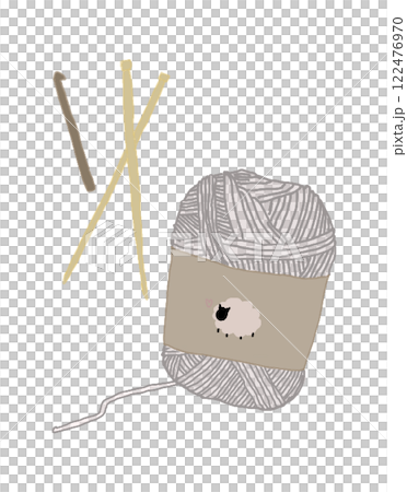 毛糸と編み棒のイラスト 毛糸と編み棒のイラスト 122476970