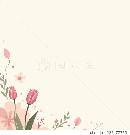 Spring watercolor vector illustration of tulips. Design for wallpaper, posters, banners, cards, print, web and packaging. Spring watercolor vector illustration of tulips. Design for wallpaper, posters, banners, cards, print, web and packaging. 122477726