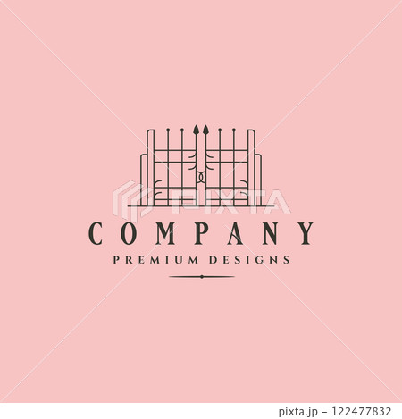 home gate icon logo vector symbol illustration design 122477832