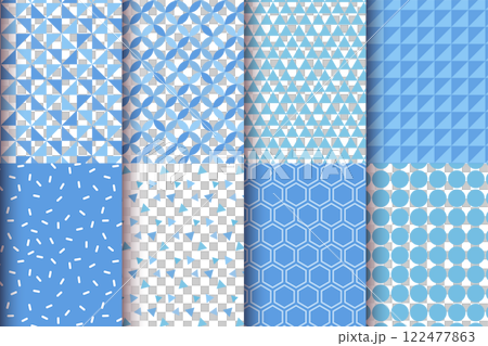 藍色的幾何無縫圖案 藍色的幾何無縫圖案 122477863