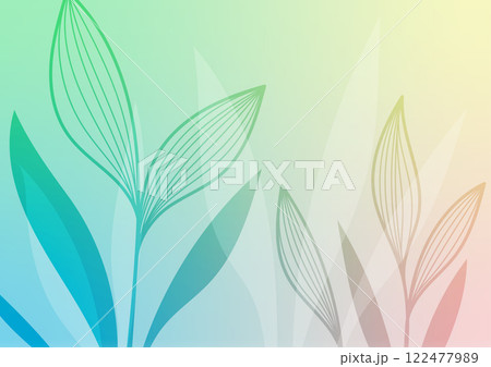 Art green leave soft yellow plant background  122477989
