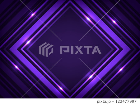 Square purple light line tech pattern background  122477997