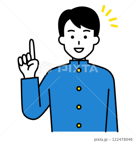 アイデアをひらめく男子学生 122478046