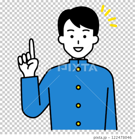 アイデアをひらめく男子学生 122478046