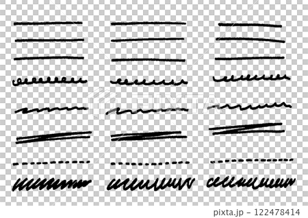 手寫黑線標記插畫素材 手寫黑線標記插畫素材 122478414