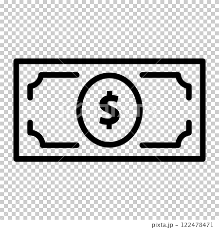 One dollar bill icon. 122478471