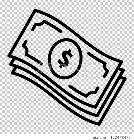 Three dollar bills icon. Three dollar bills icon. 122478472