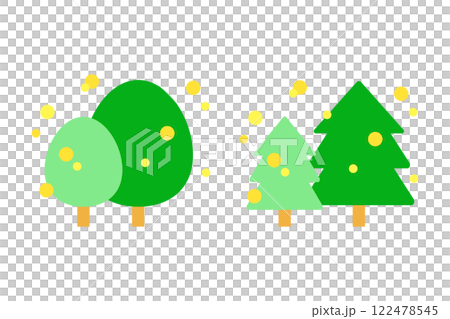 A variation of an illustration depicting pollen flying from a cedar tree. 122478545